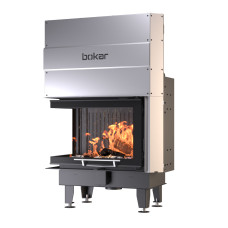 Каминная топка BOKAR 755047 LG (15,2 кВт) Black Ceramatex – купить угловую гильотинную топку