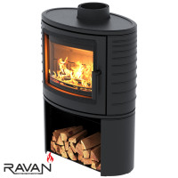 Чавунна піч-камін на дровах Ravan Deluxe 14 кВт
