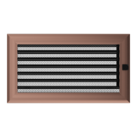 Камінна решітка Kratki Oskar мідна фарбована з жалюзями 17x30