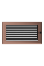 Камінна решітка Kratki Oskar мідна фарбована з жалюзями 17x30