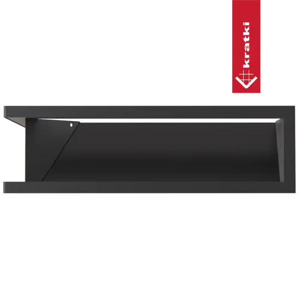 Камінна решітка Kratki LUFT кутова ліва чорна 60x40x12 Slim