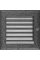 Камінна решітка Kratki Oskar чорно-срібна з жалюзями 17x17