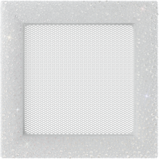 Камінна решітка Kratki Venus з кристалами Swarovski біла 17x17