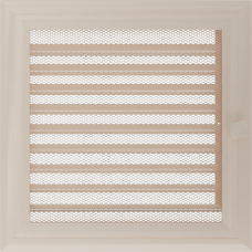Камінна решітка Kratki Oskar кремова з жалюзями 22x22