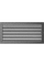 Камінна решітка Kratki чорно-срібна з жалюзями 22x45