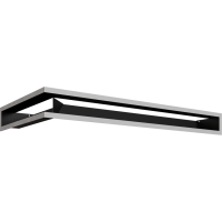 Камінна решітка Kratki LUFT кутовий правий шліфований 40x80x9
