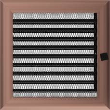 Камінна решітка Kratki Oskar мідна з жалюзями 22x22