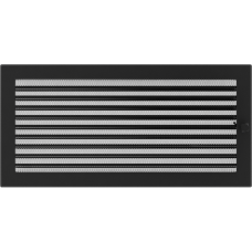 Камінна решітка Kratki чорна з жалюзями 22x45