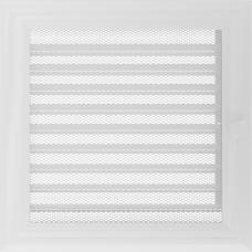 Камінна решітка Kratki Oskar біла з жалюзями 22x22