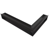 Камінна решітка Kratki LUFT кутова ліва чорна 76,6x54,7x12 Slim