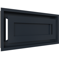 Камінна решітка Kratki WIND графітова 22x45