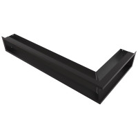 Камінна решітка Kratki LUFT кутова ліва чорна 80x40x12
