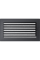 Камінна решітка Kratki графітова з жалюзями 17x30