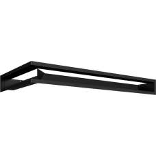 Камінна решітка Kratki LUFT кутовий правий чорний 40x80x9