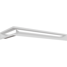 Камінна решітка Kratki LUFT кутовий правий білий 40x80x9