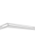 Камінна решітка Kratki LUFT SF кутовий правий білий 40x80x9