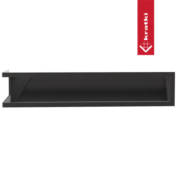 Камінна решітка Kratki LUFT кутова права чорна 40x60x12 Slim