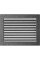 Камінна решітка Kratki чорно-срібна з жалюзями 22x30
