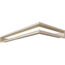 Камінна решітка Kratki LUFT кутовий лівий кремовий 80x40x9