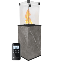 Газовий обігрівач Kratki PATIO MINI керамограніт NATURALI PIETRA GREY - пульт