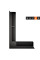 Вентиляційна решітка для каміна кутова ліва SAVEN Loft Angle 90х400х600 чорна