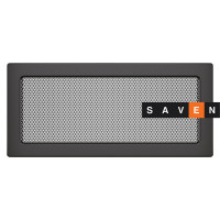 Вентиляційна решітка для каміна SAVEN 17х37 графітова