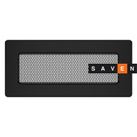 Вентиляційна решітка для каміна SAVEN 11х24 чорна