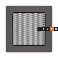 Вентиляційна решітка для каміна SAVEN 17х17 графітова