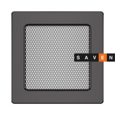 Вентиляційна решітка для каміна SAVEN 17х17 графітова