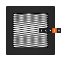 Вентиляційна решітка для каміна SAVEN 17х17 чорна