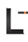 Вентиляційна решітка для каміна кутова ліва SAVEN Loft Angle 60х400х600 чорна