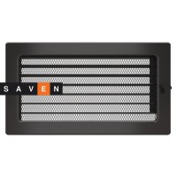 Вентиляційна решітка для каміна SAVEN 17х30 графітова з жалюзі